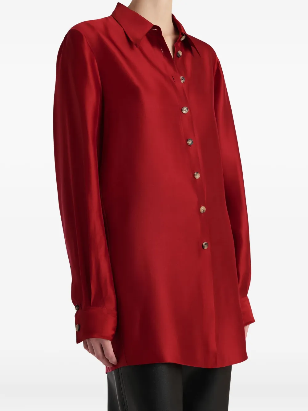 Khaite Buttoned Shirt In Red