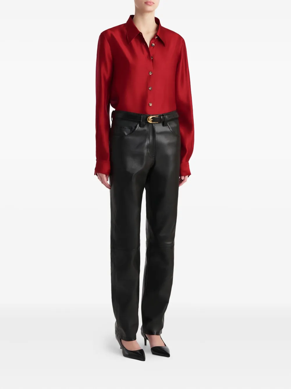 KHAITE buttoned shirt - Rood
