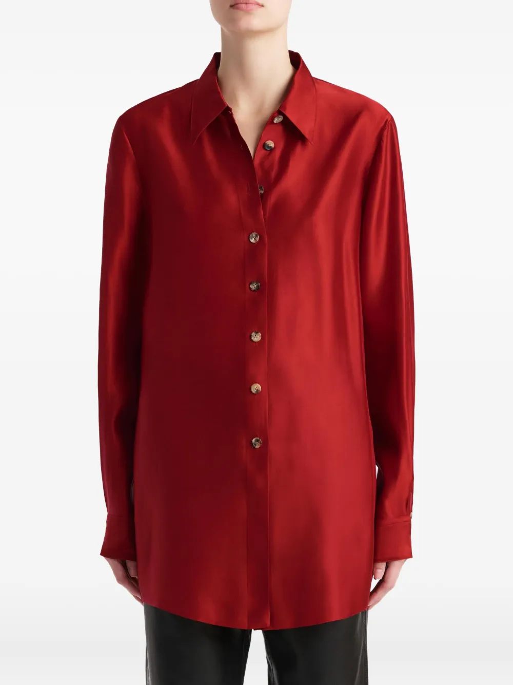 Khaite Buttoned Shirt In Red