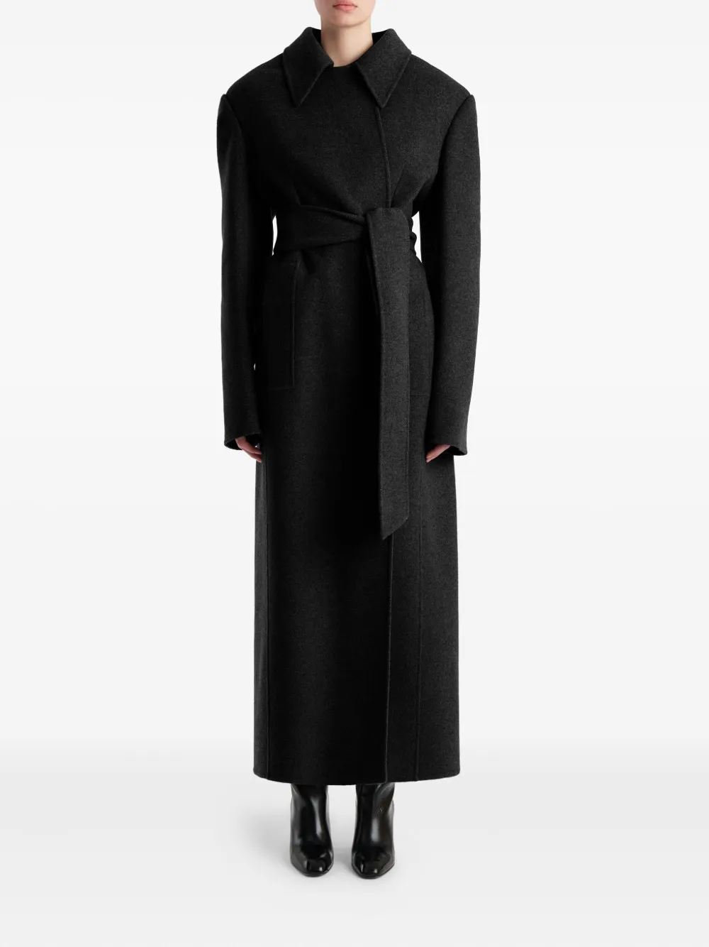 KHAITE Belted collared coat | Single Breasted Coats | Image 2