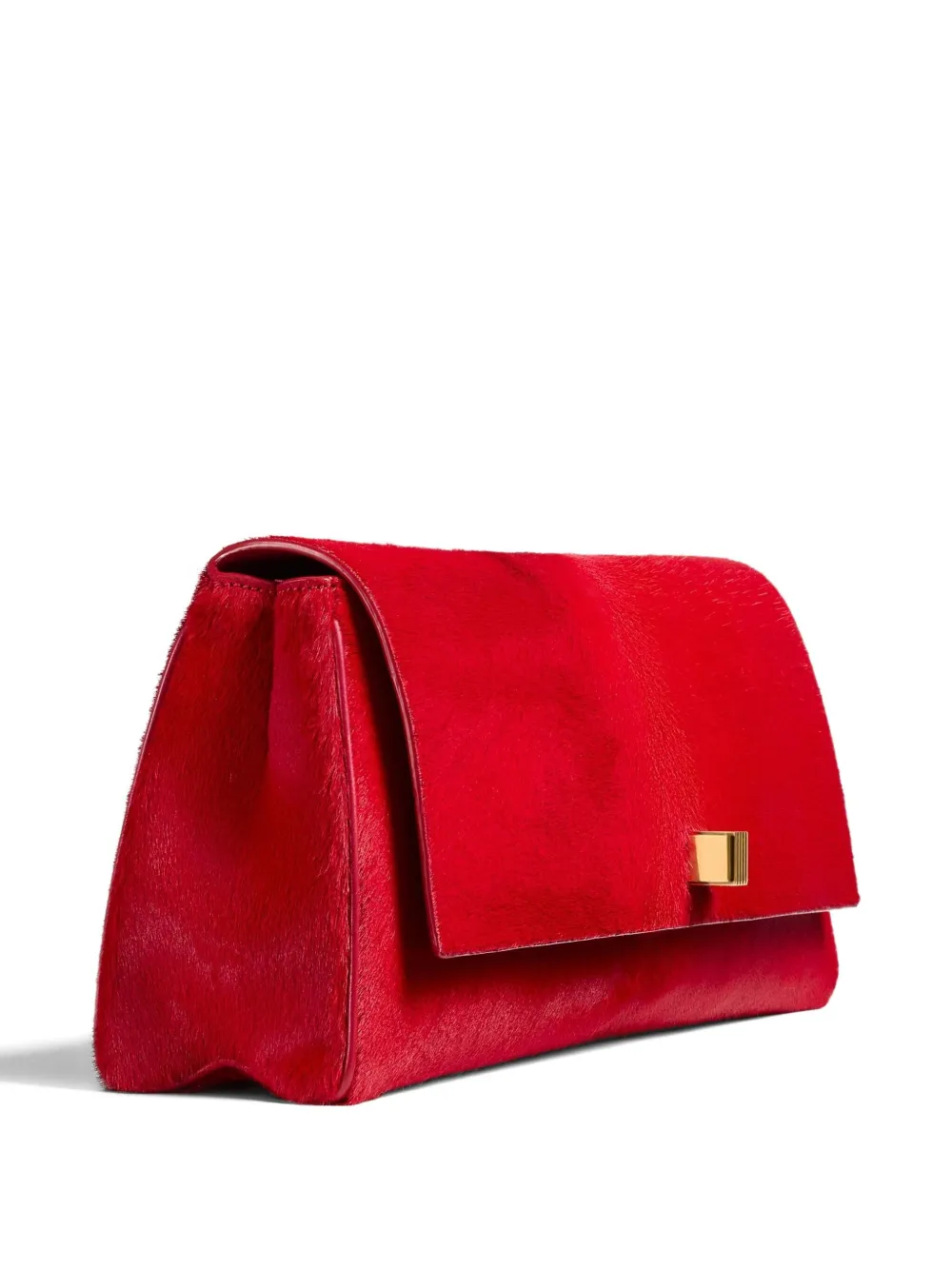 Khaite Flap Detail Clutch Bag In Red