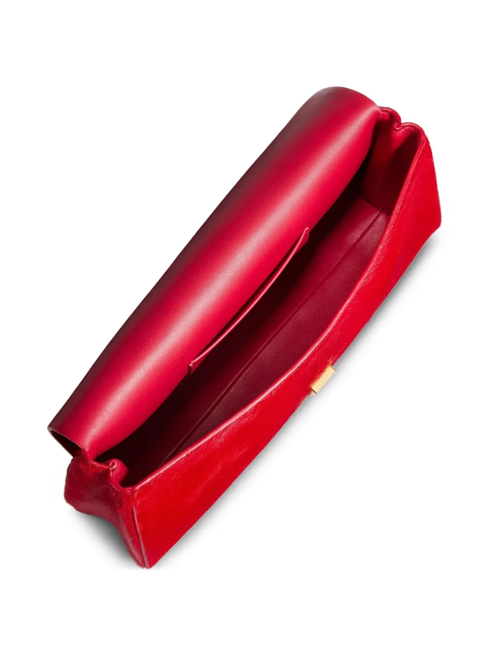 Khaite Flap Detail Clutch Bag In Red