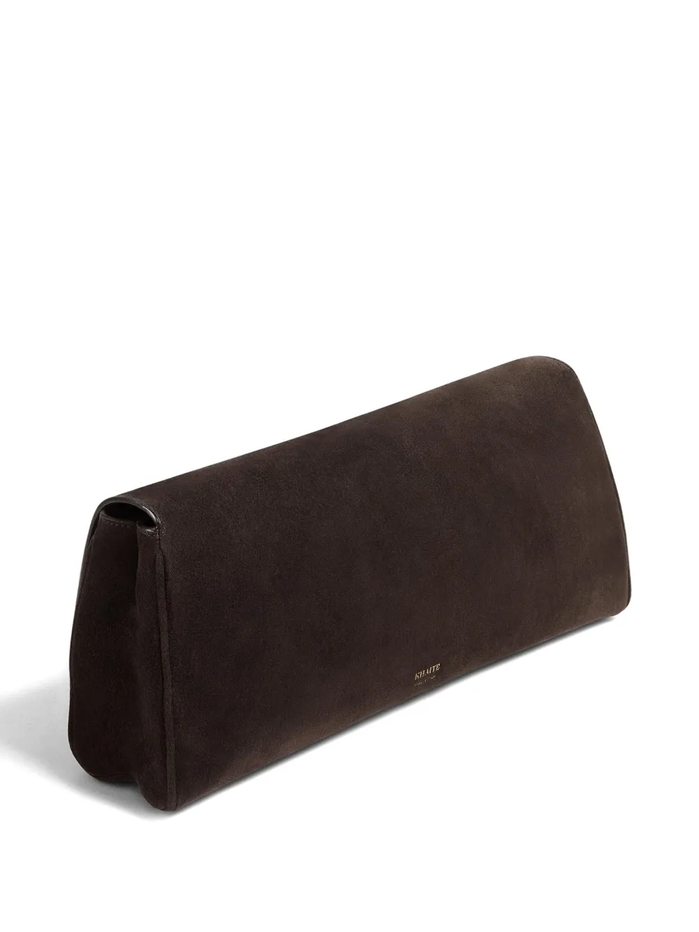 Khaite Audrey Suede Clutch Bag In Brown