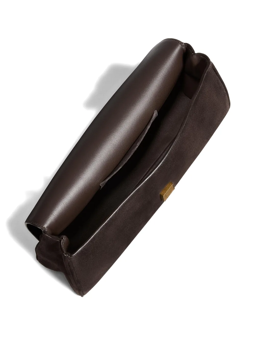 Khaite Audrey Suede Clutch Bag In Brown