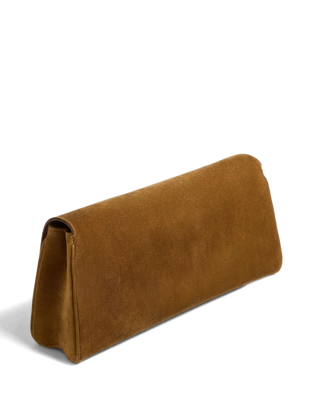 Khaite Flap Leather Clutch Bag In Brown