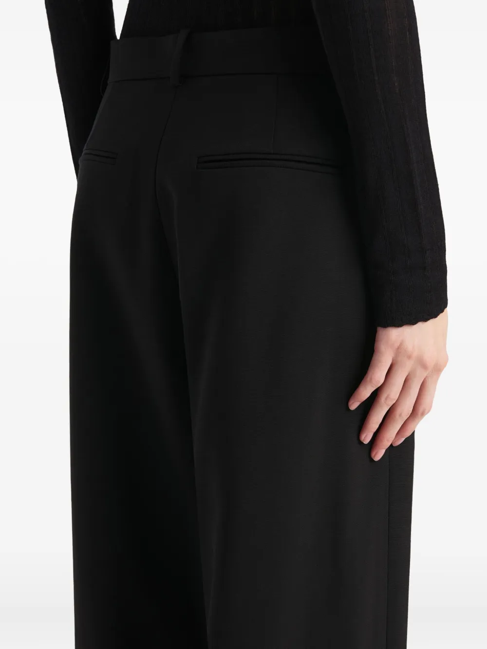 Khaite Belt-loops Pleated Trousers In Black
