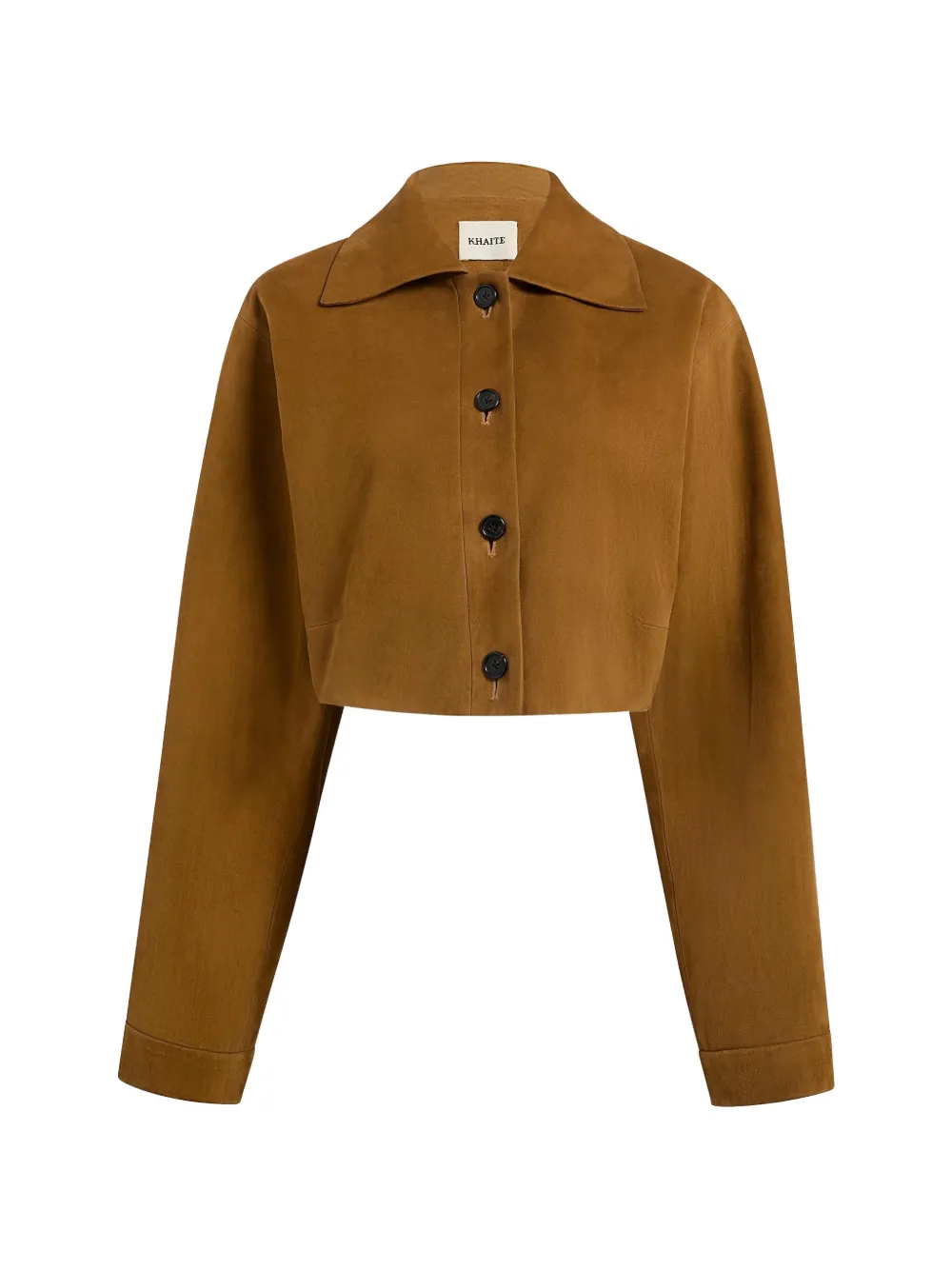 KHAITE Sue suède cropped jack Bruin