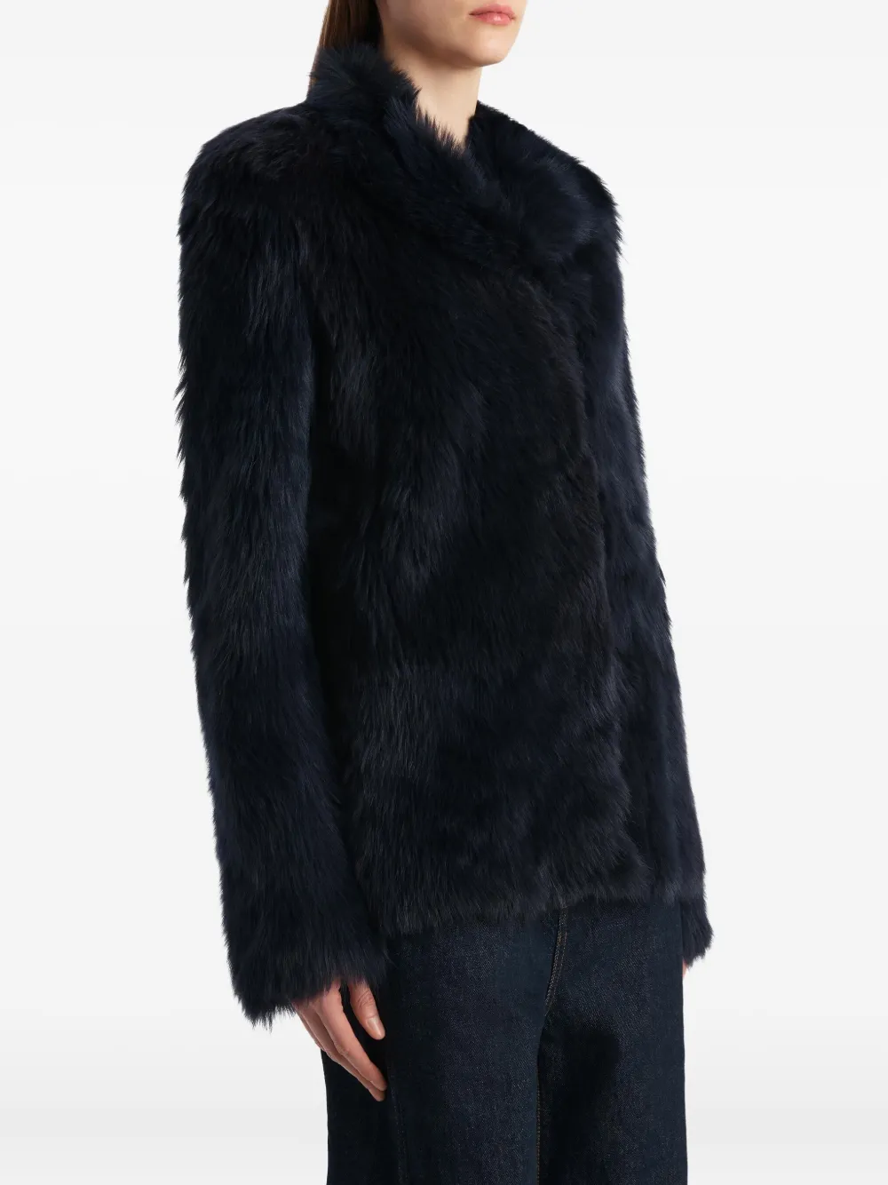 Khaite Collared Jacket In Blue