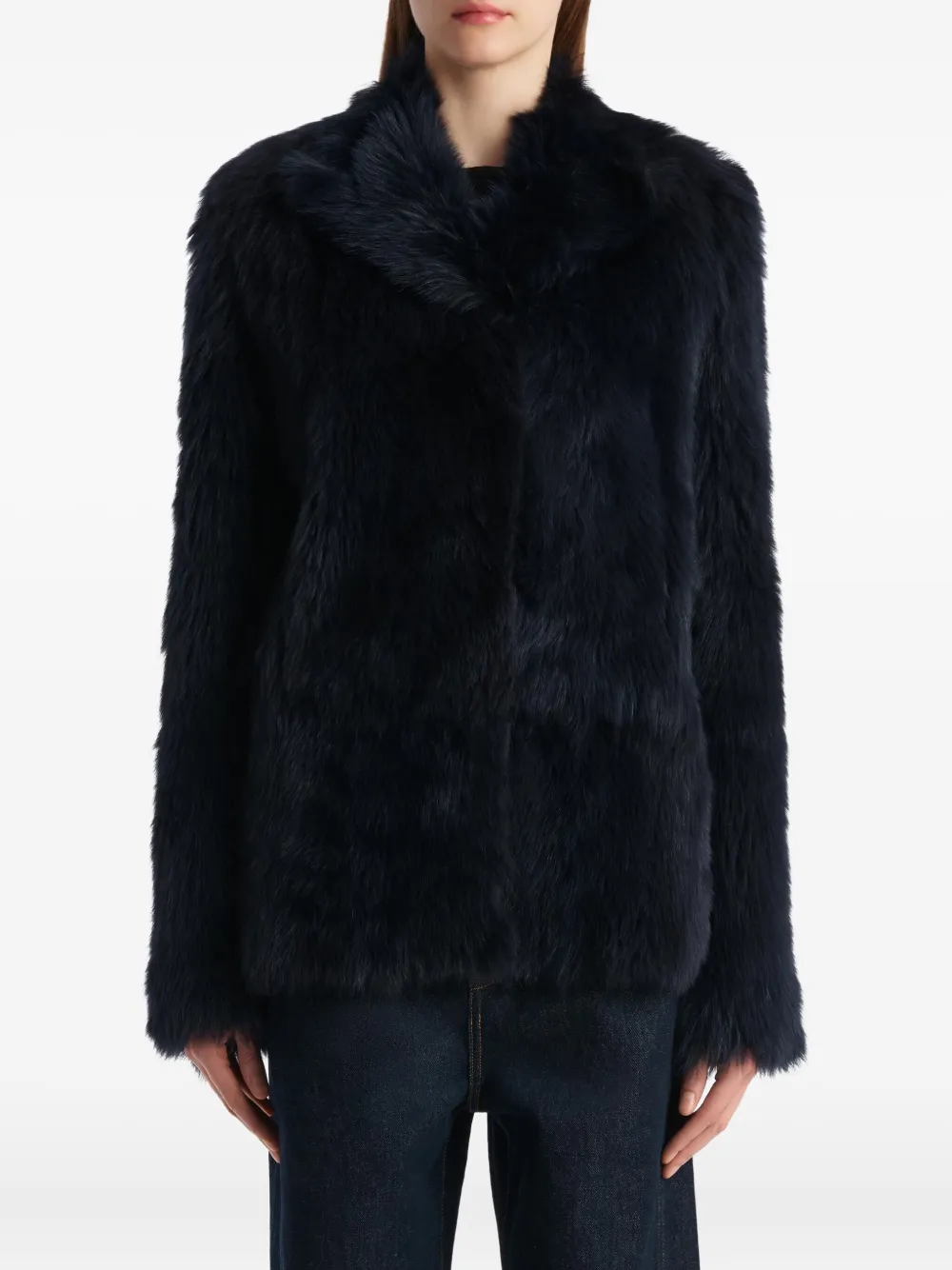 Khaite Collared Jacket In Blue