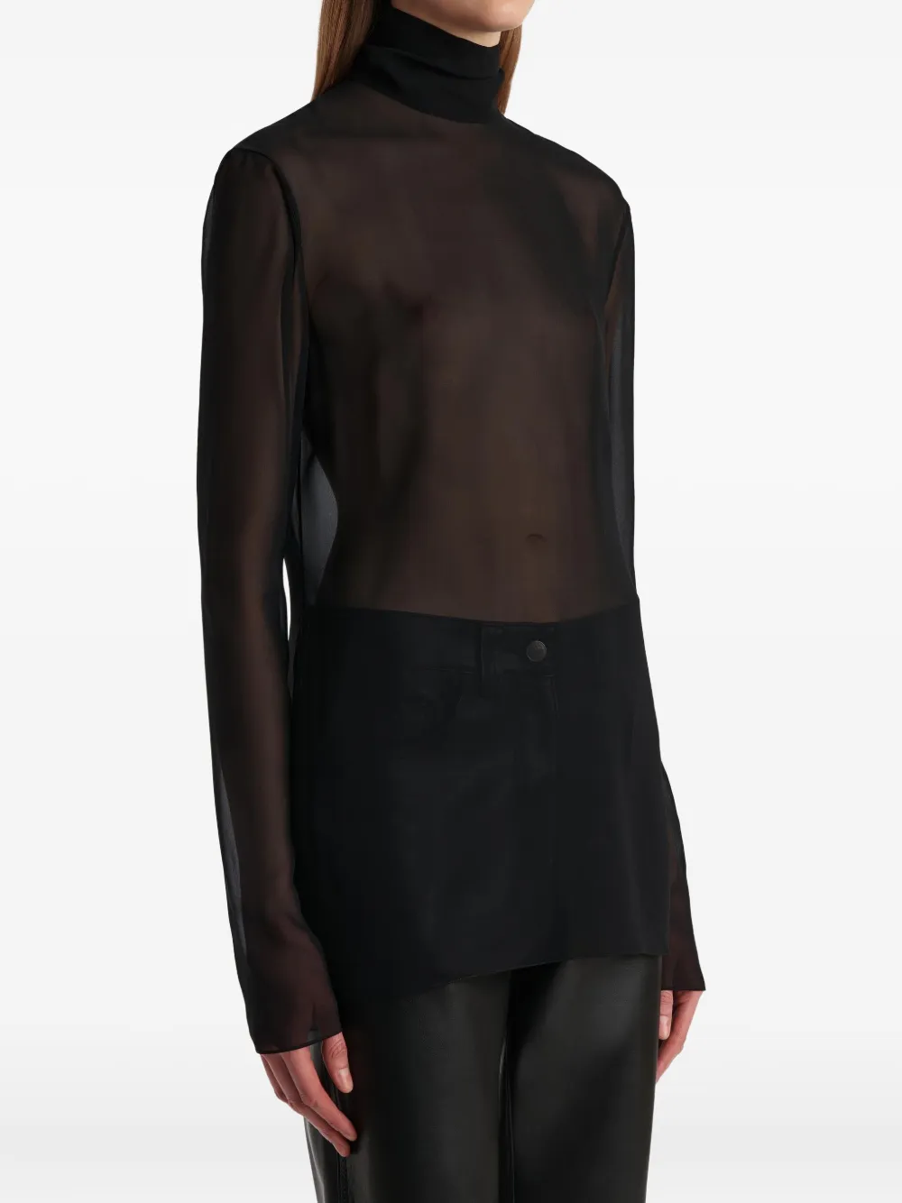 KHAITE Top met col Zwart