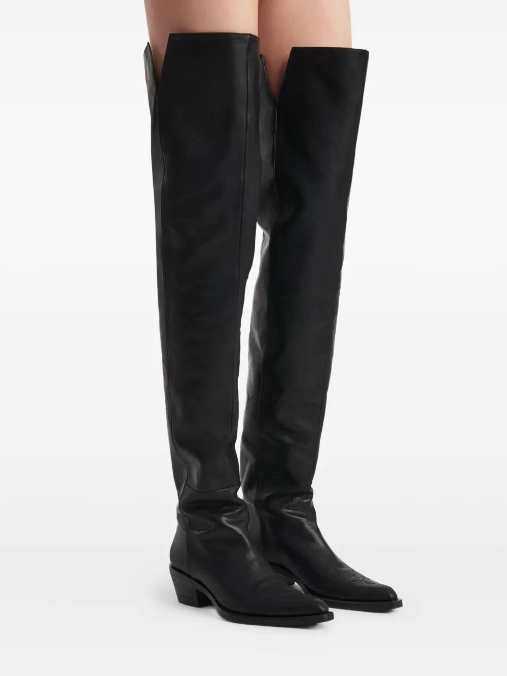KHAITE 35 mm Clive overknee laarzen Zwart