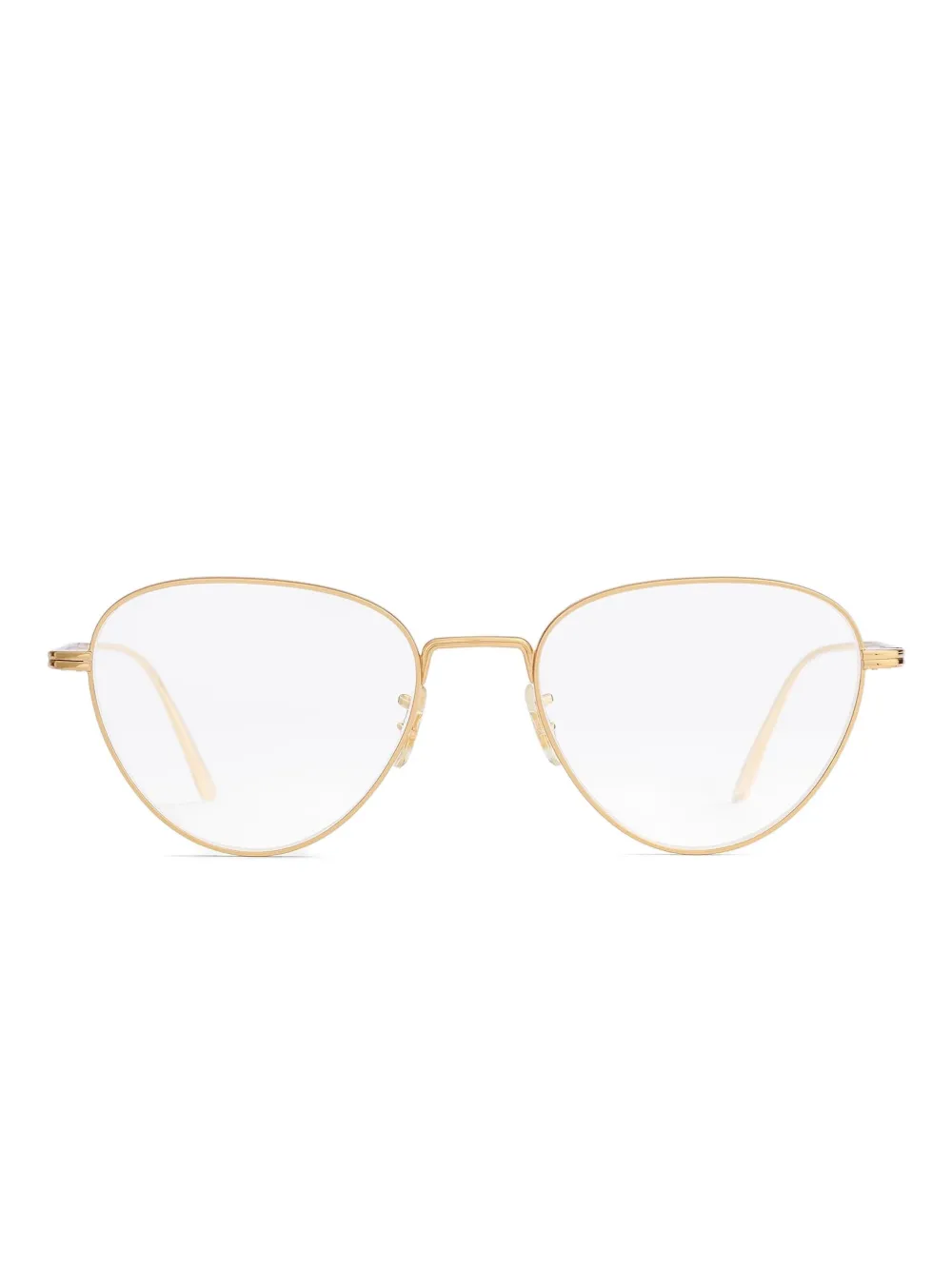 KHAITE oval-frame glasses | Gold | Image 1