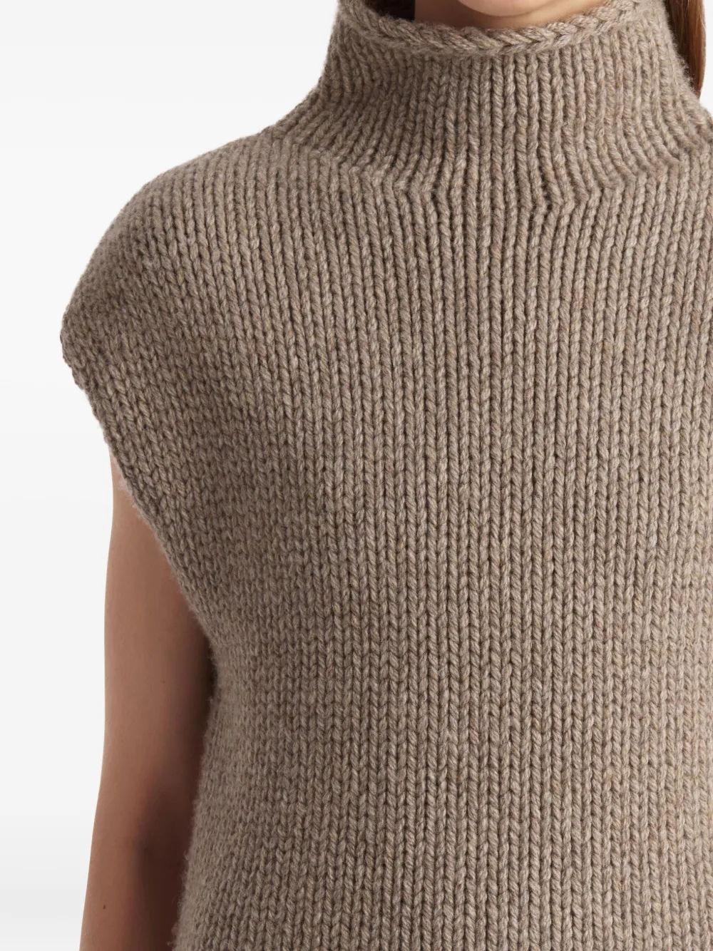 Khaite Cashmere Knitted Top In Brown