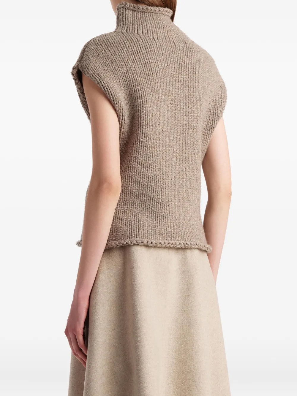 Khaite Cashmere Knitted Top In Brown