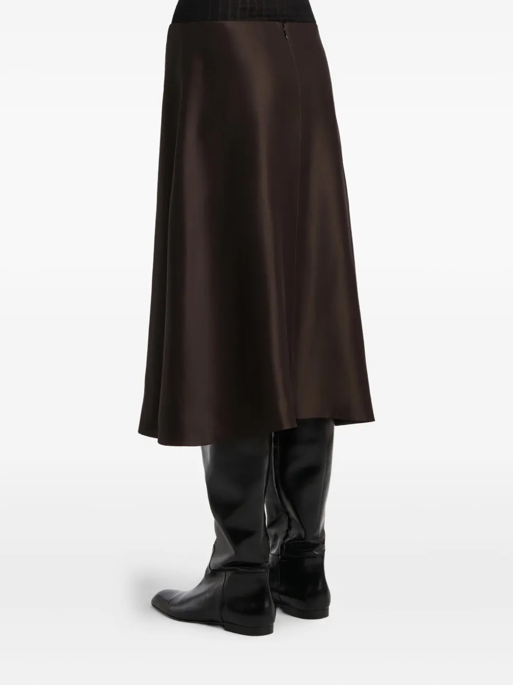 Khaite Nania A-line Skirt In Brown