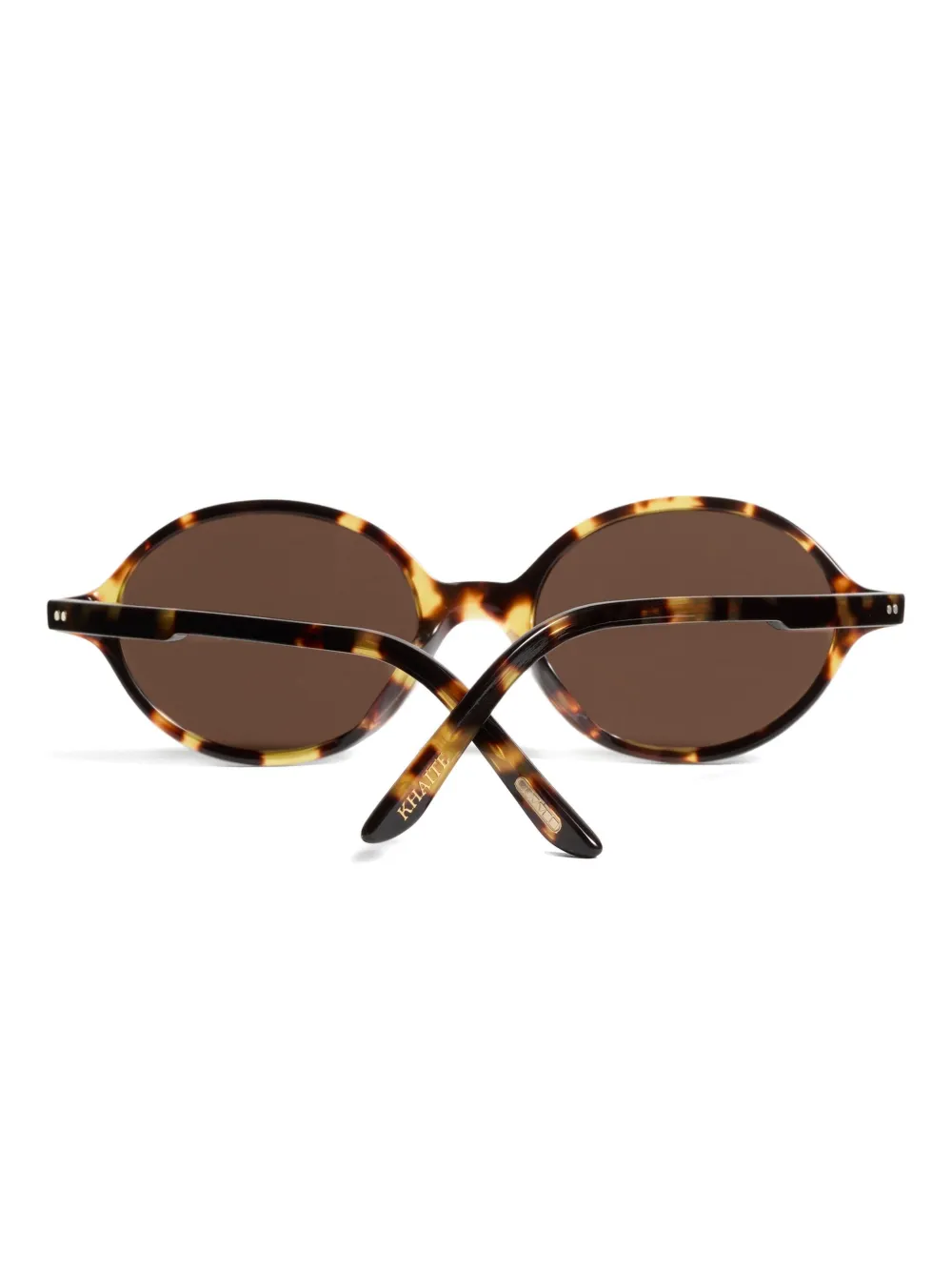 KHAITE x Oliver Peoples zonnebril met ovalen montuur Bruin