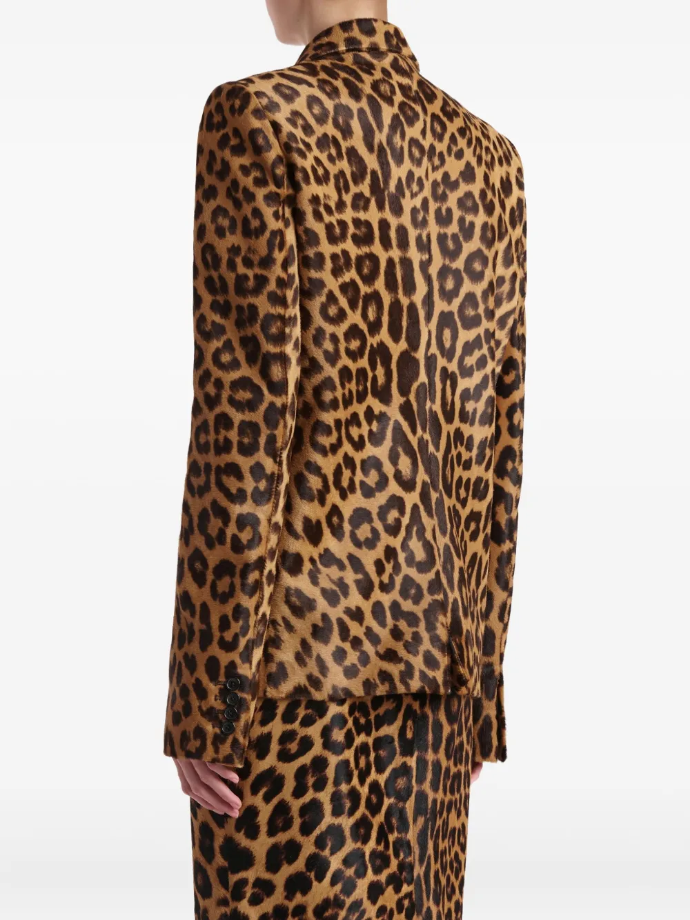 KHAITE Jack met luipaardprint Bruin