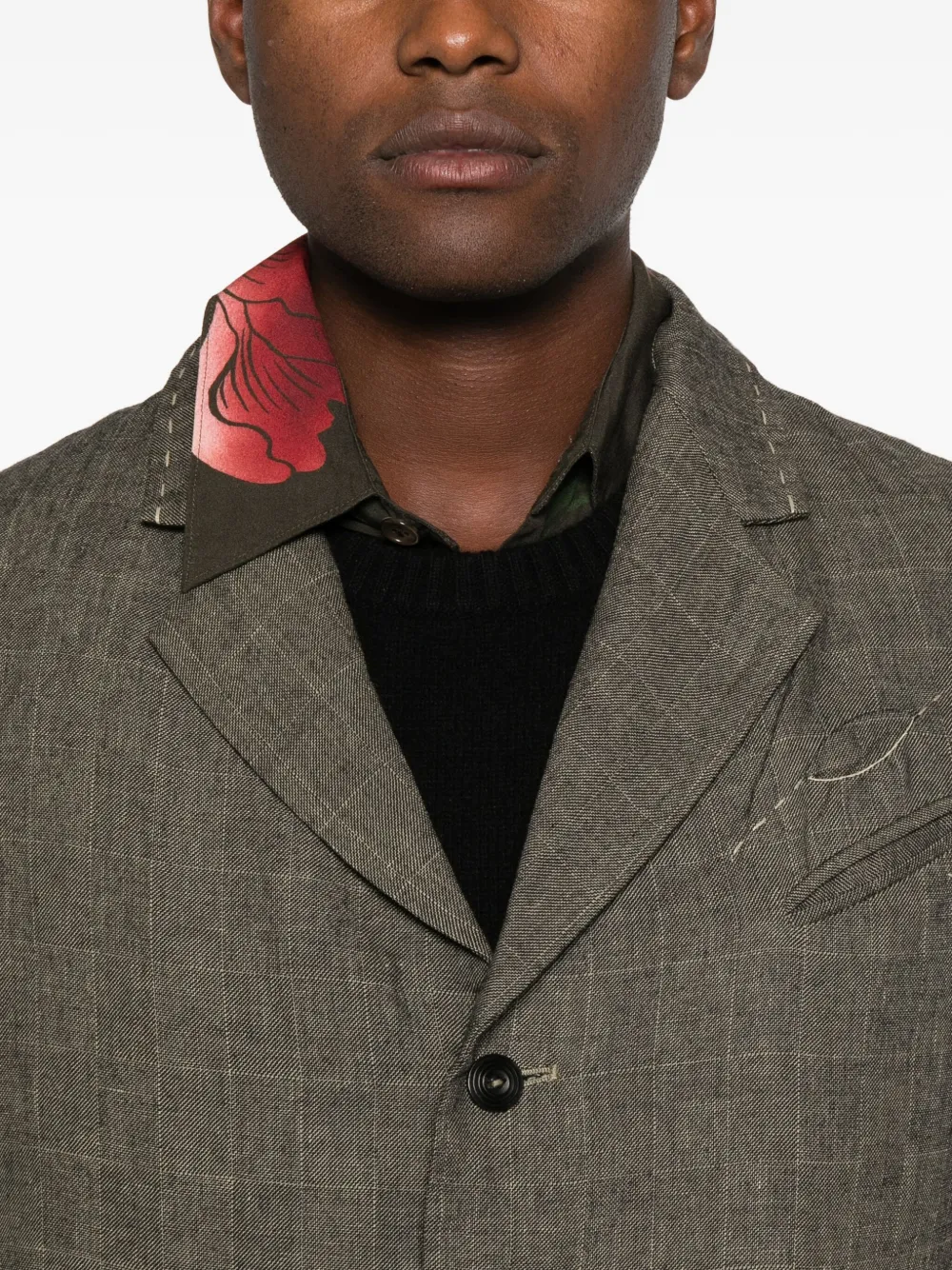 A Tentative Atelier Single-breasted Blazer In Gray