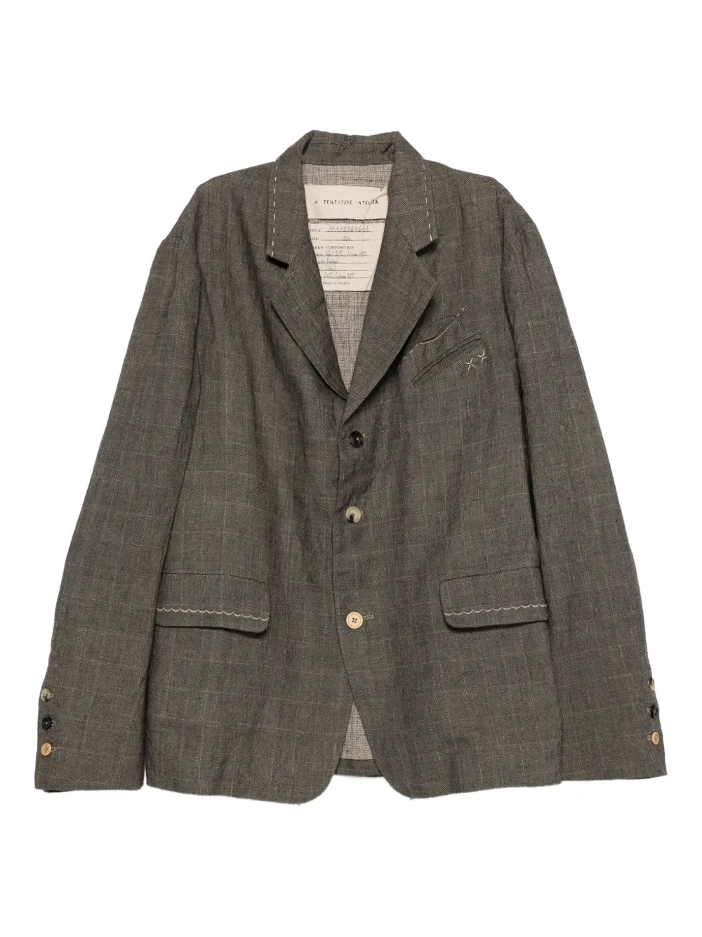 A Tentative Atelier blazer con botones | negro | Image 1