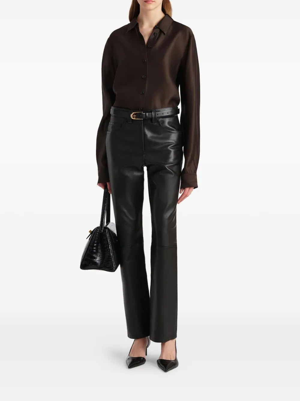 Khaite Auryn Shirt In Brown