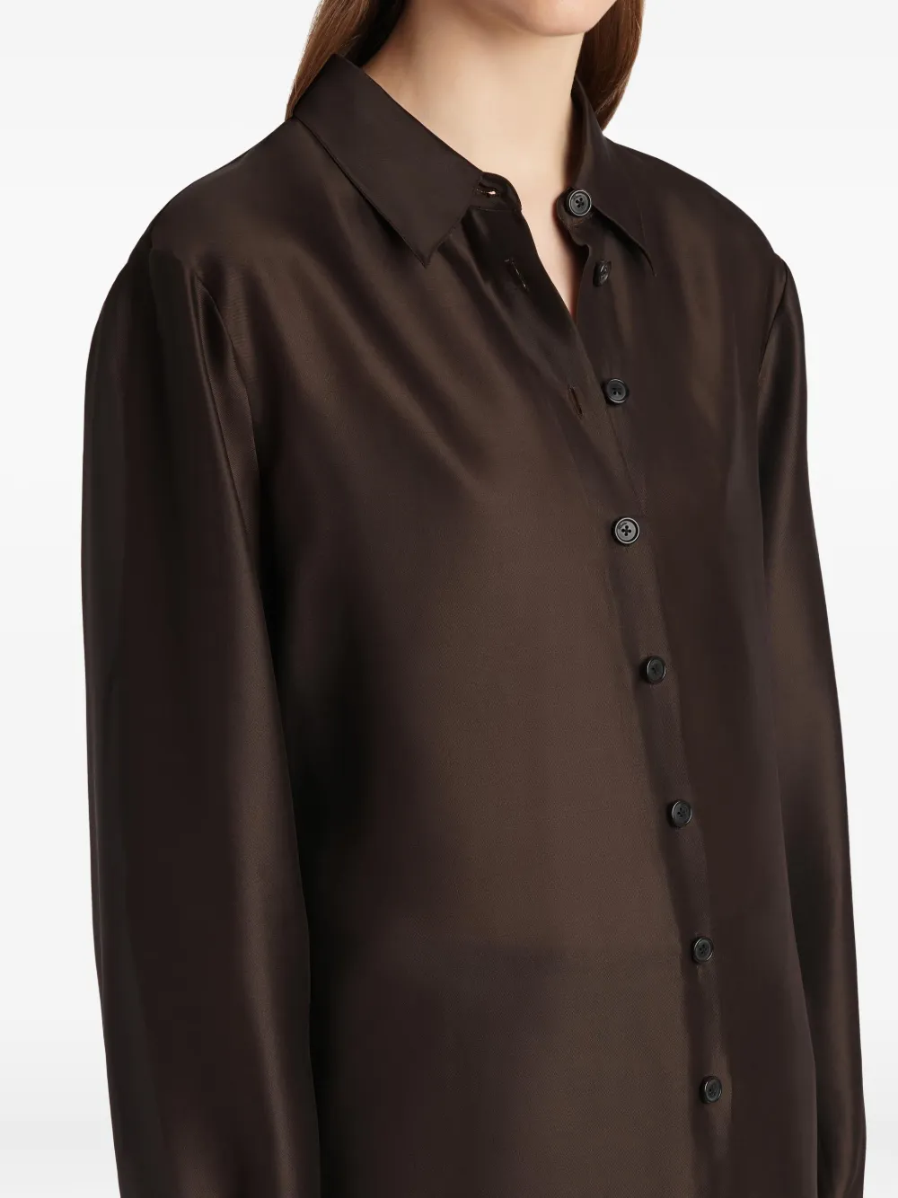 Khaite Auryn Shirt In Brown