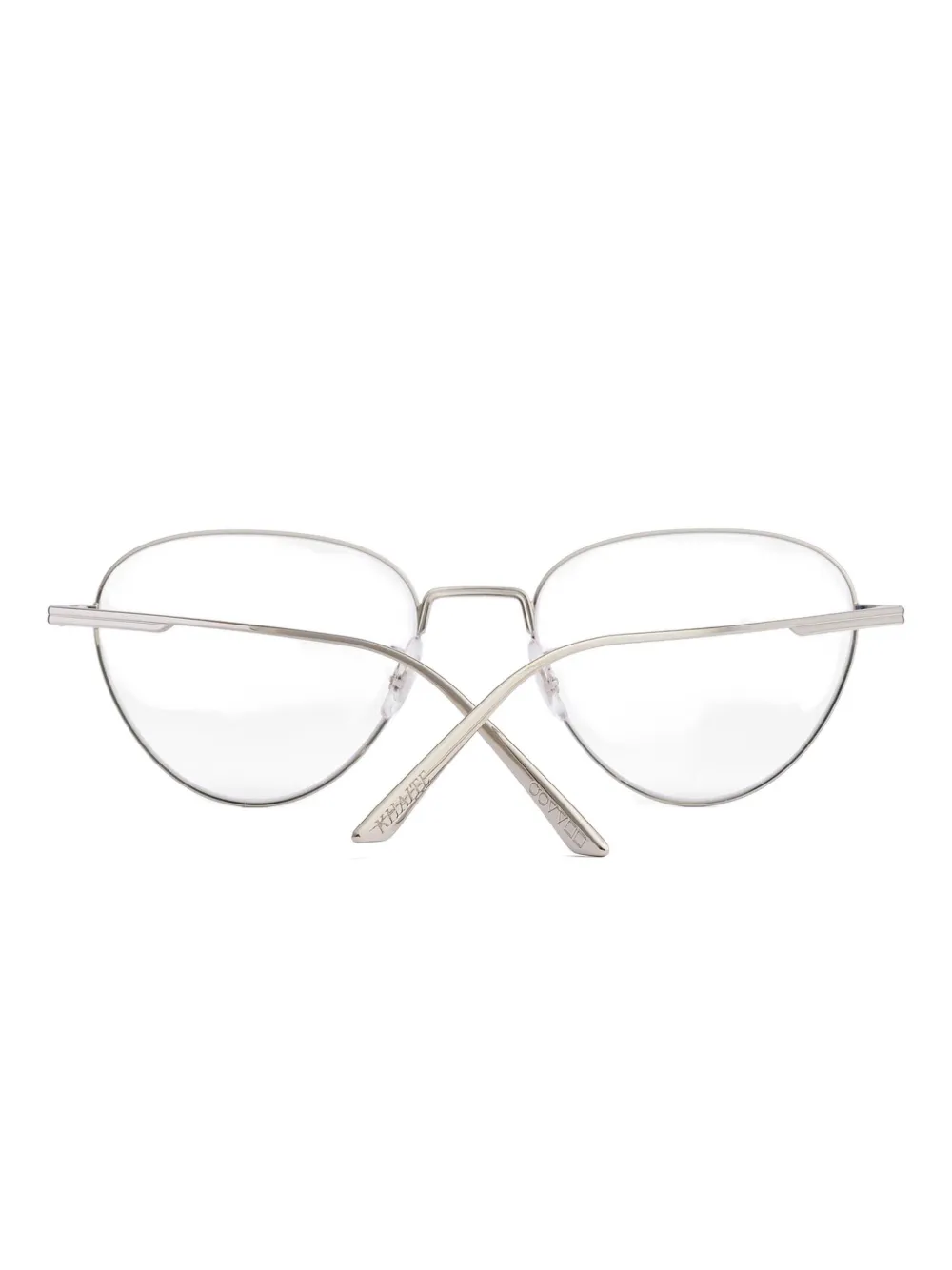 Khaite X Oliver Peoples 1991rx Oval-frame Glasses In Silver
