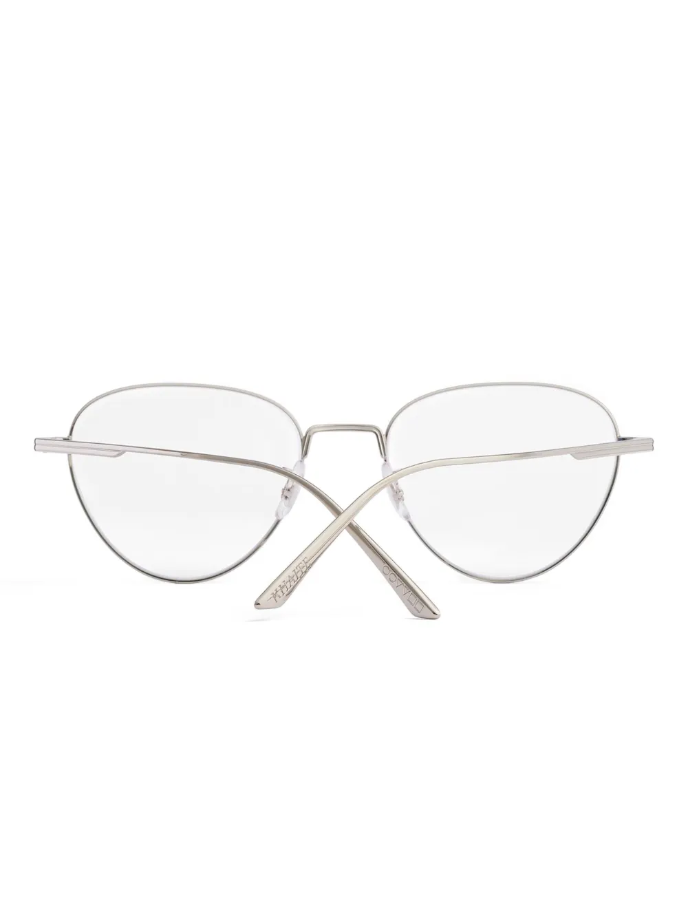 KHAITE x Oliver Peoples 1991RX bril met ovalen montuur Zilver
