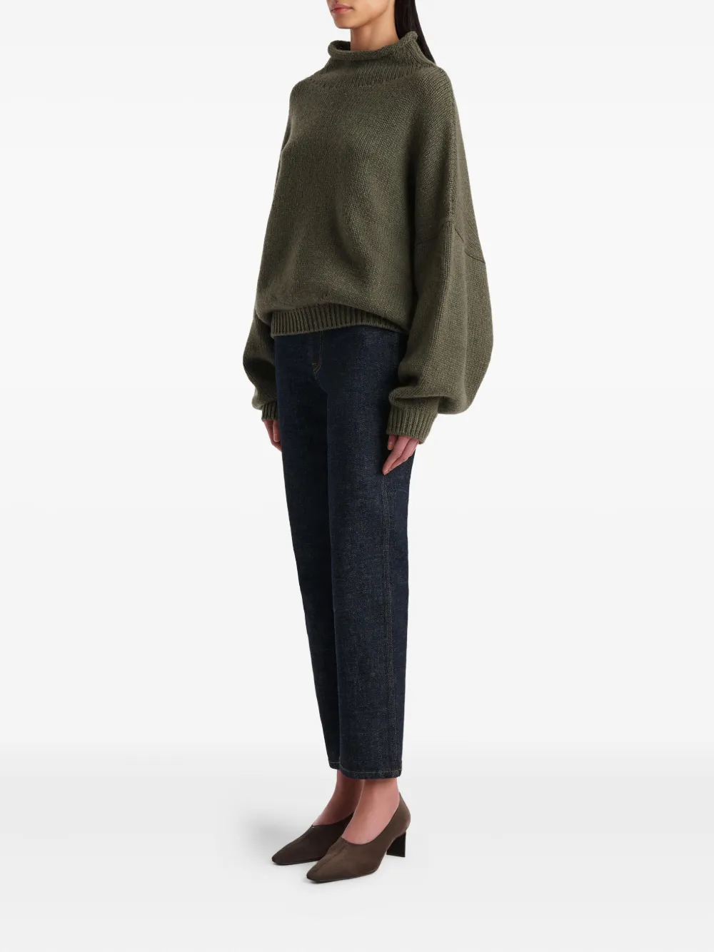 KHAITE Juniper funnel-neck balloon-sleeve knitwear | Knitted Sweaters | Image 2