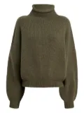 KHAITE Juniper funnel-neck balloon-sleeve knitwear - Green