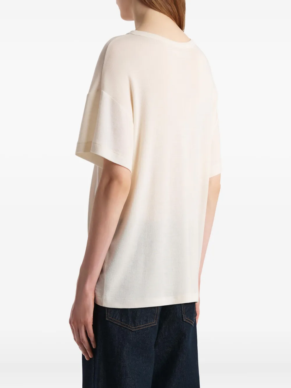KHAITE Maeve T-shirt met korte mouwen Beige