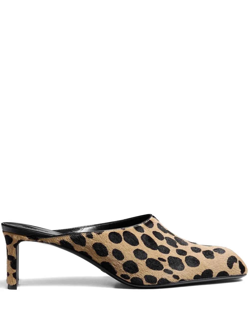 Khaite 100mm Colt Spotted Heeled Mules In Animal Print