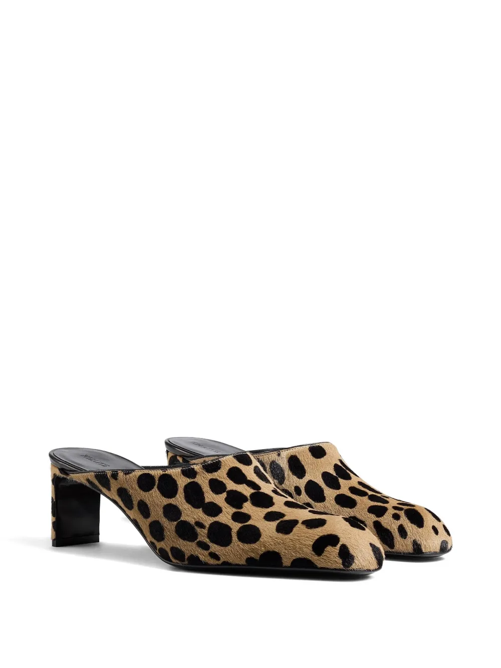 Khaite 100mm Colt Spotted Heeled Mules In Animal Print
