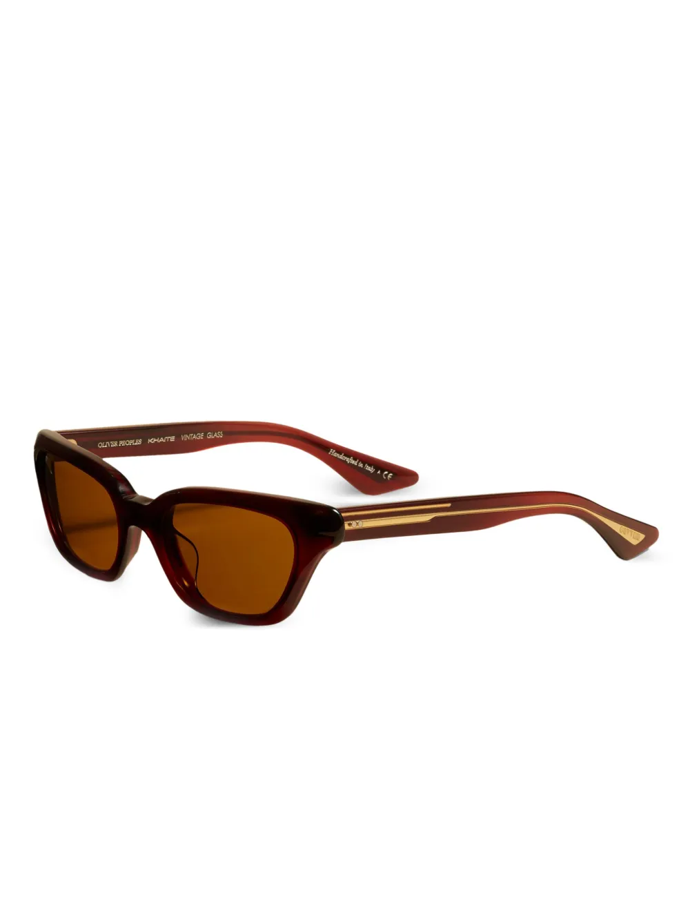 KHAITE x Oliver Peoples Zonnebril met geometrisch montuur - Rood