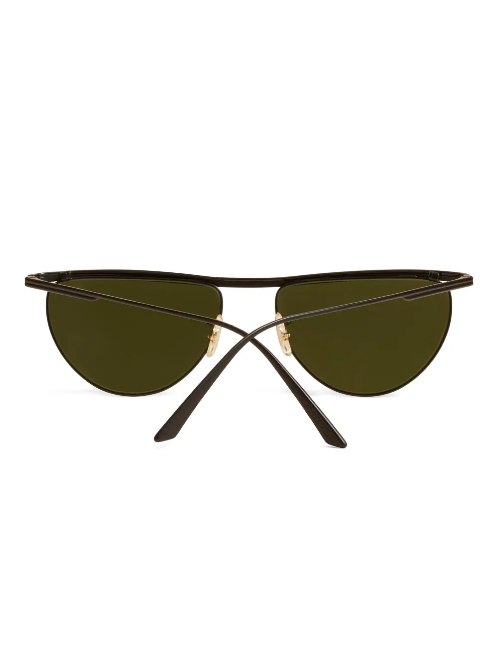Khaite X Oliver Peoples 1984c Browline Sunglasses In Green