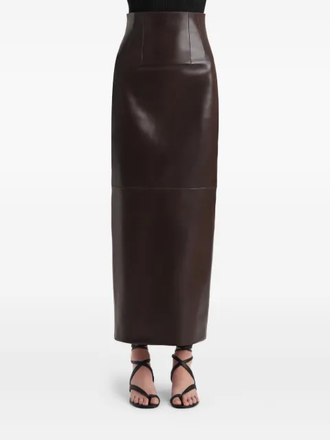 KHAITE Loxley lambskin high-waisted maxi skirt