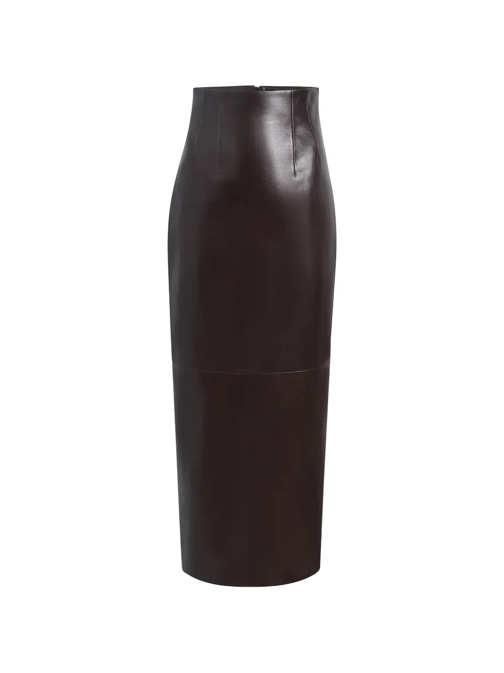 KHAITE Loxley lambskin high-waisted maxi skirt - Brown