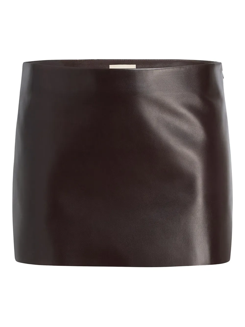 KHAITE Jett lambskin mini skirt | Brown | Image 1
