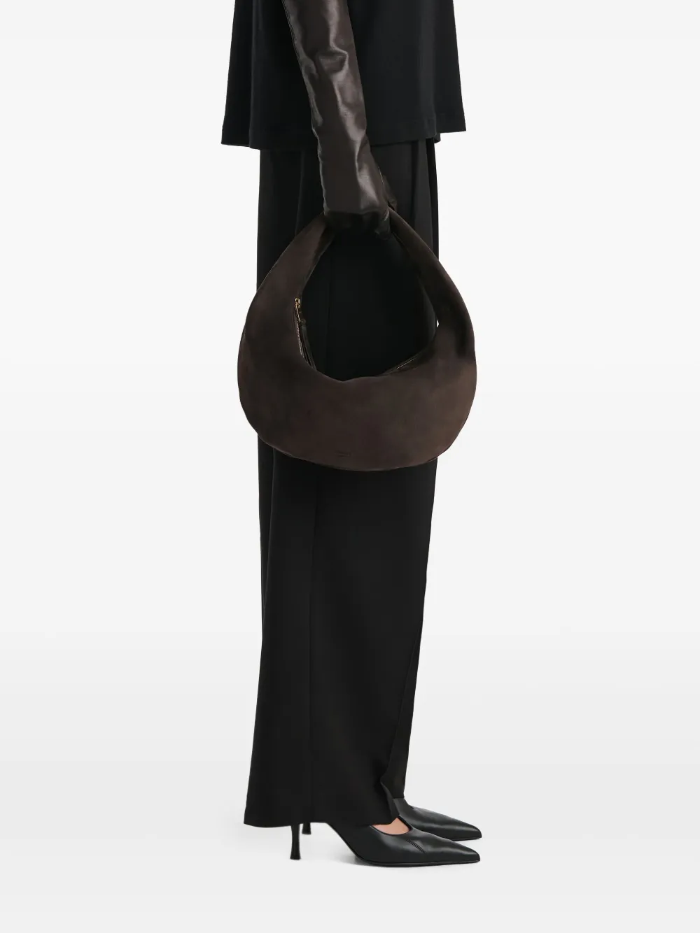 KHAITE sac porté épaule Olivia médium en daim | Image 2