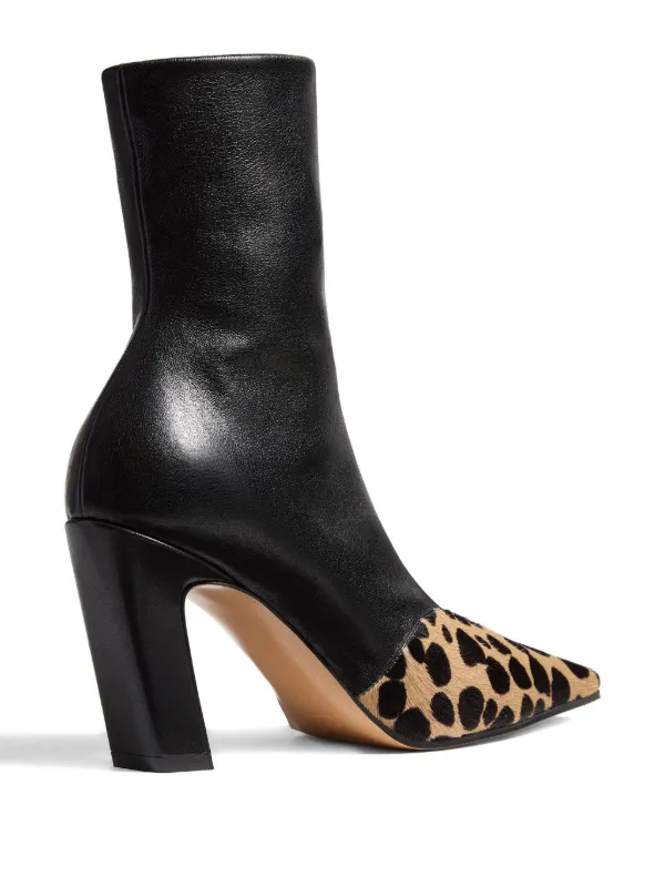 KHAITE 85mm Nevada hyena-print Square Toe Boots | Black | FARFETCH