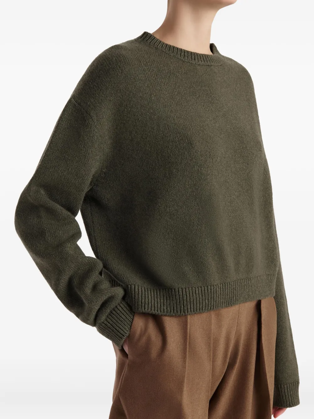 KHAITE Milo geribbelde knitwear Groen