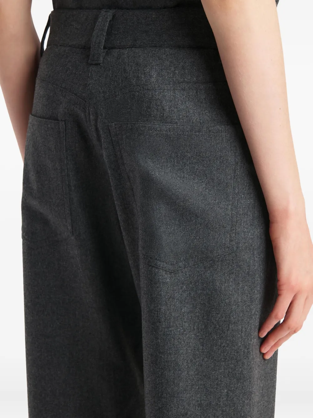 KHAITE Callum broek met knopen Grijs