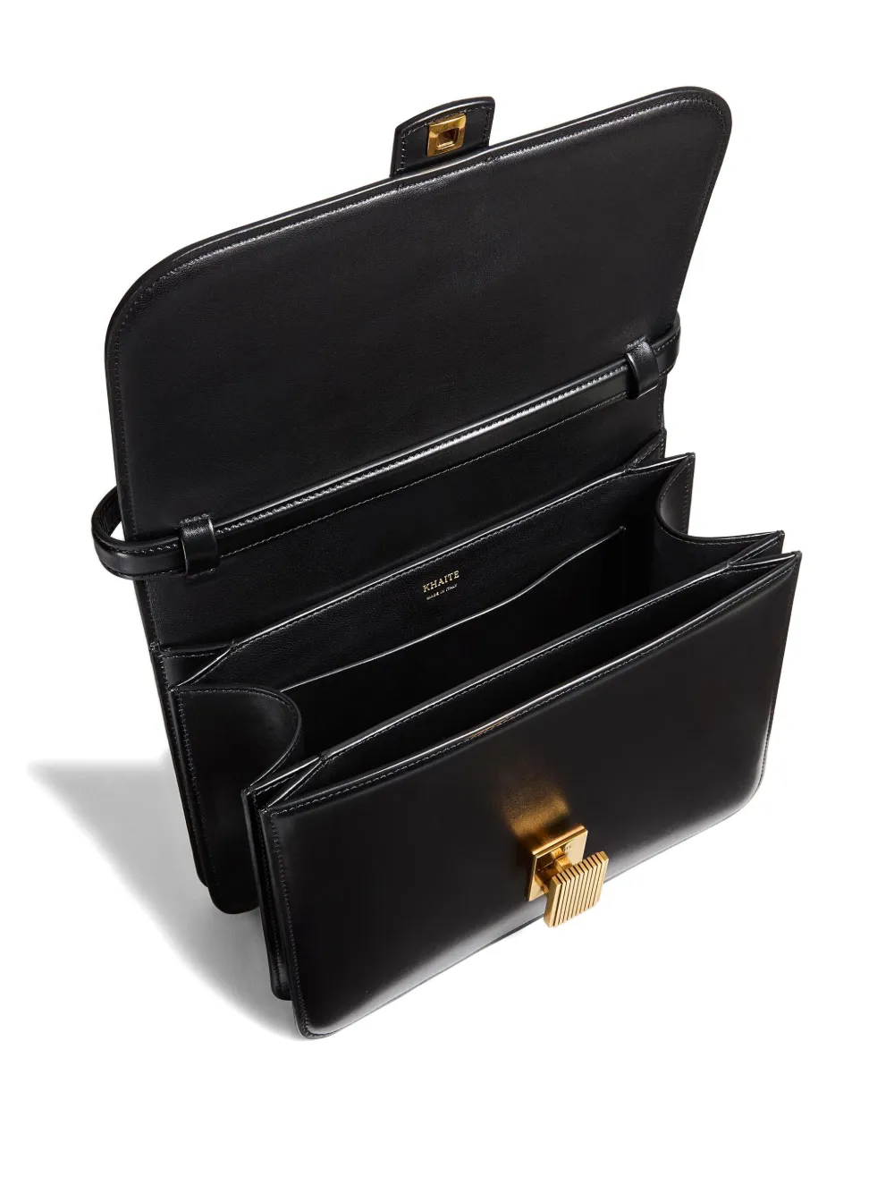 KHAITE Blake crossbodytas met Empire-detail Zwart