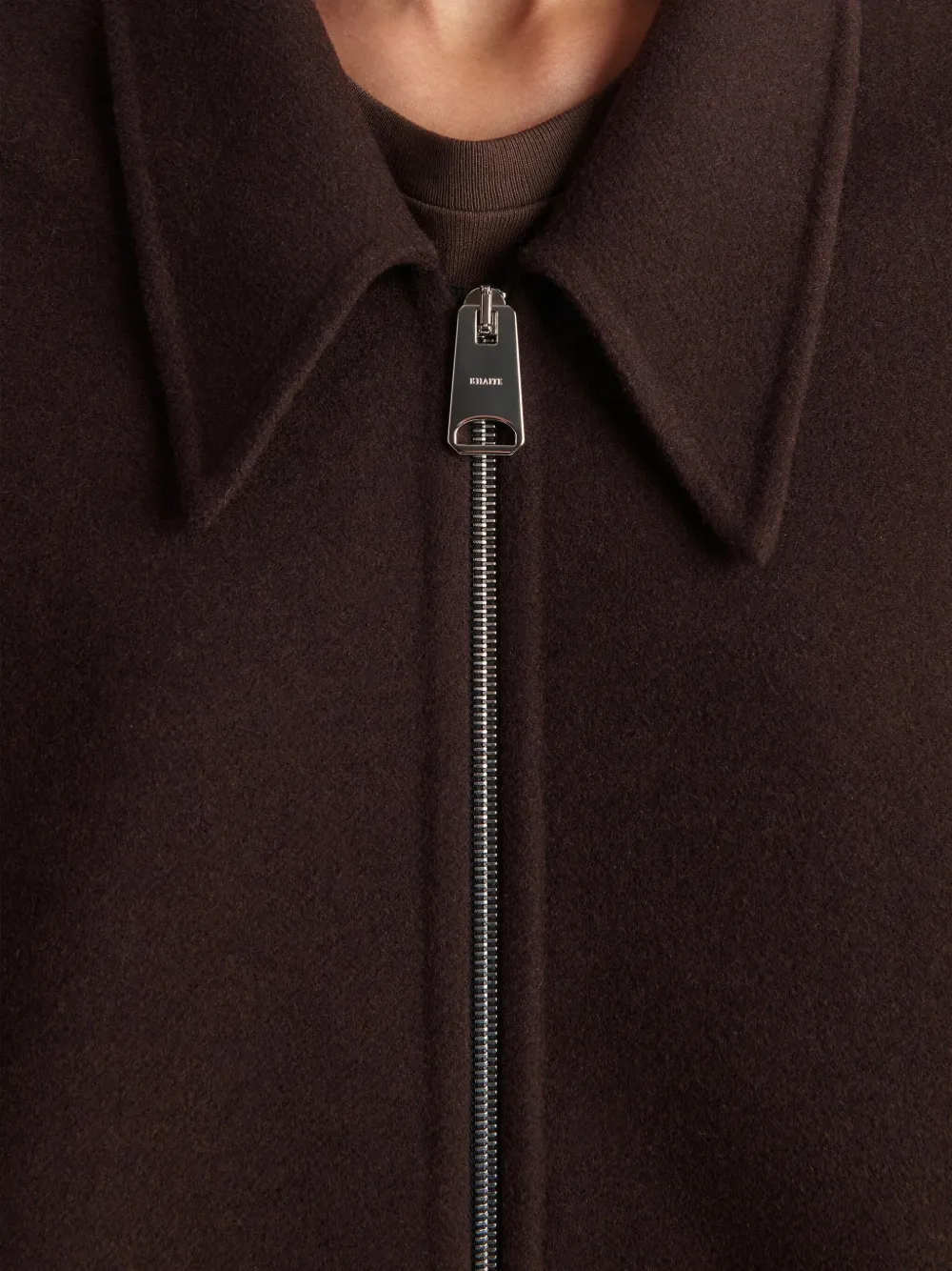 Khaite Odin Zipped-wool Jacket In Brown