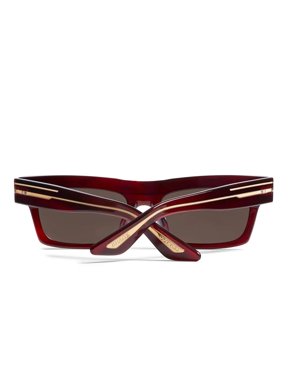 Khaite Rectangle-frame Sunglasses In Red