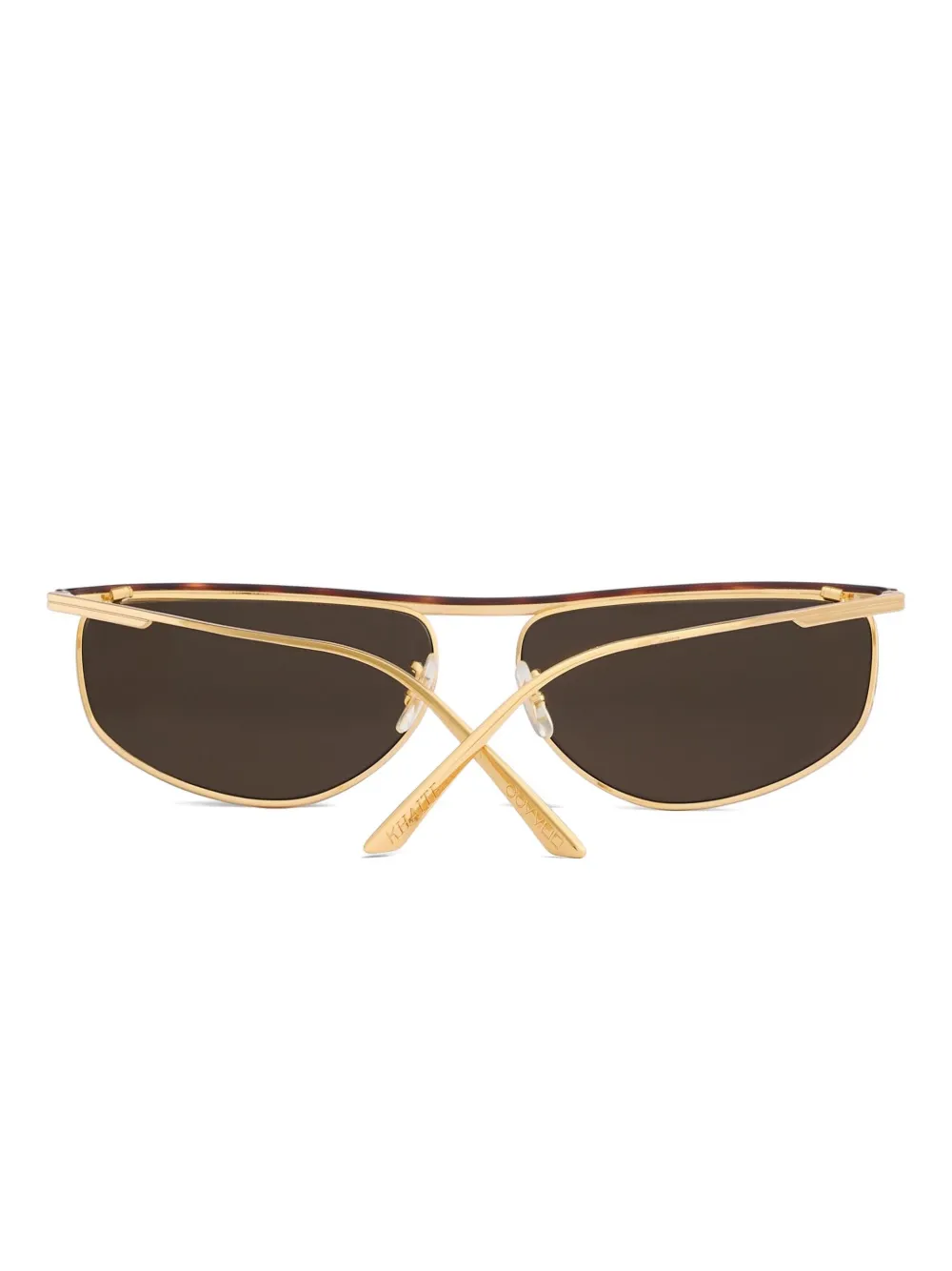 KHAITE x Oliver Peoples 1986C zonnebril met bruin montuur Goud