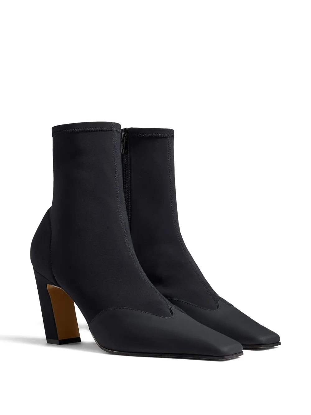 Khaite 85mm Nevada Pointed-toe Heeled Boots In Black