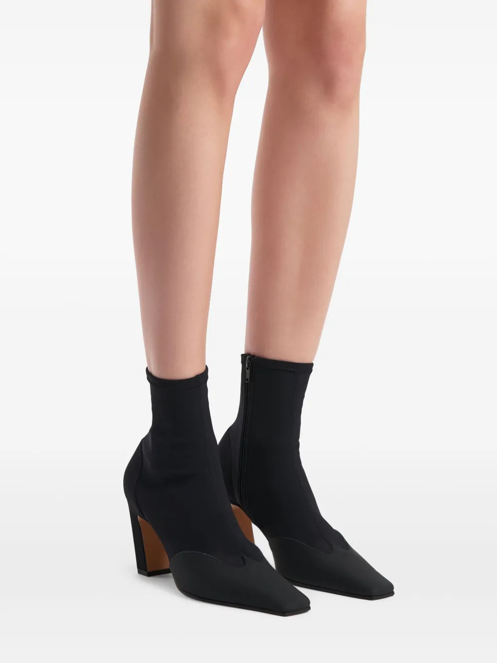 KHAITE Nevada 85mm laarzen met puntige neus Zwart