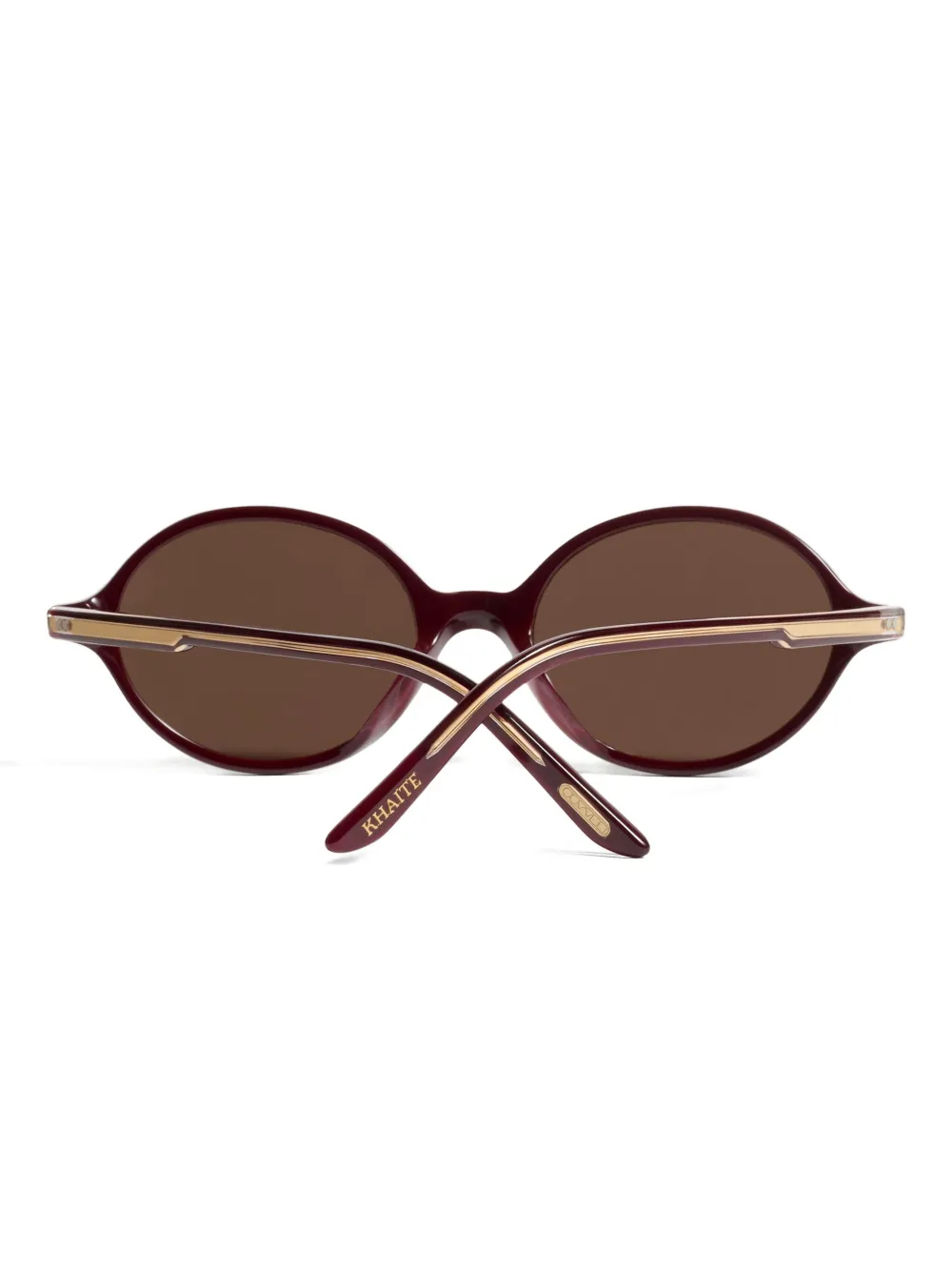  Khaite Oval-frame Sunglasses - Brown 
