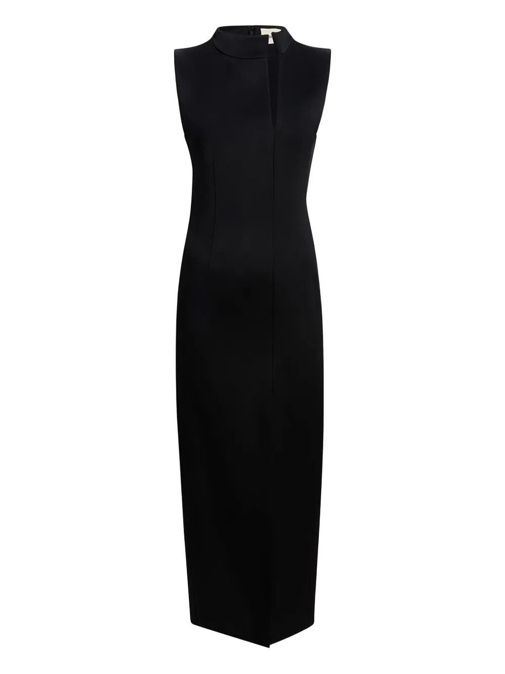 Khaite Slit-detail Sleeveless Midi Dress In Black