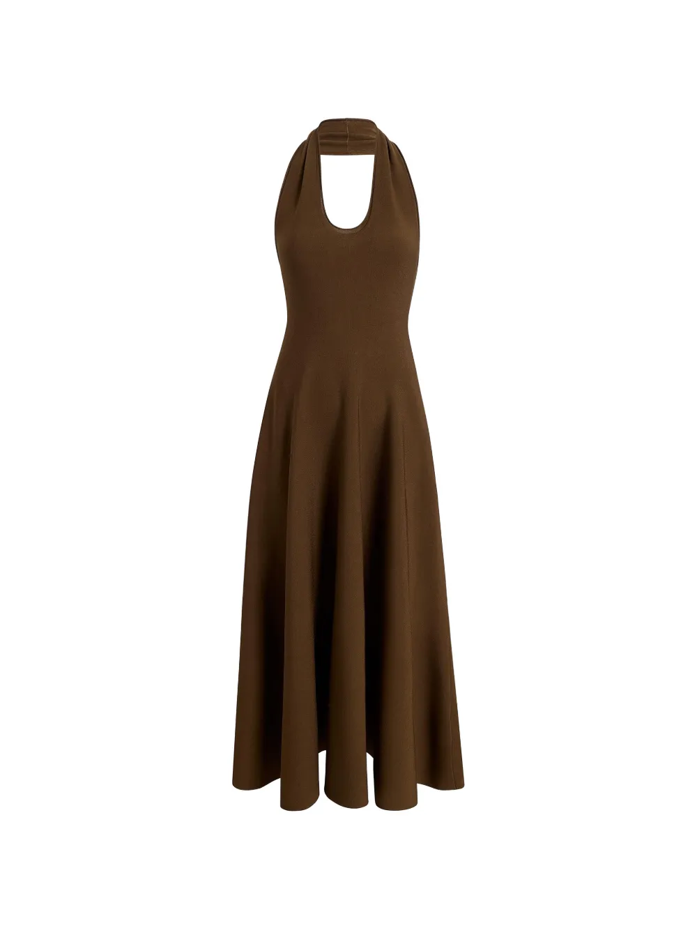 KHAITE Midi-jurk met halternek Bruin